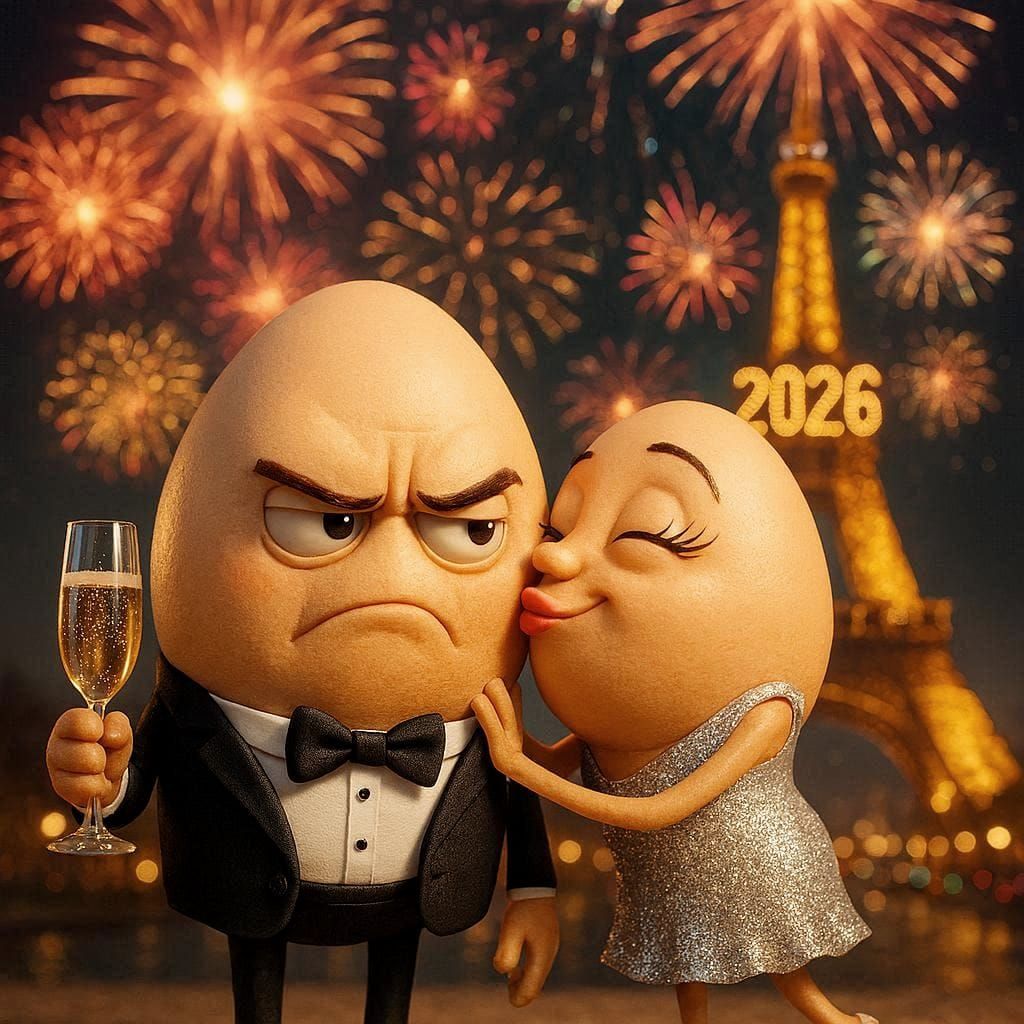 New Year's Kiss Over Easy