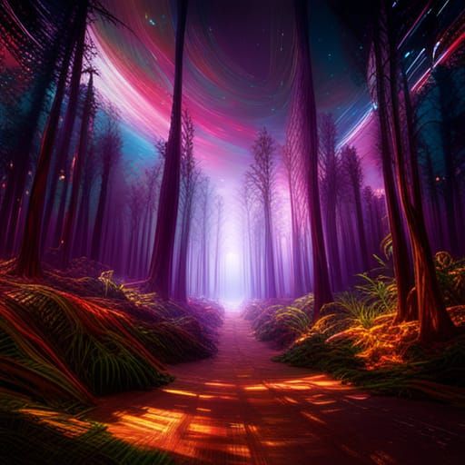 Mystical Magical whimsical Enchanted forest  false