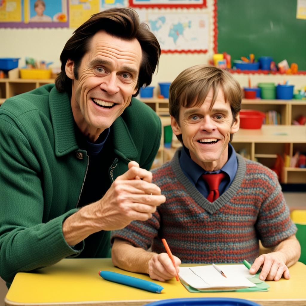 Jim Dafoe and Son! Little jim carrey dafoe - AI Generated Artwork ...