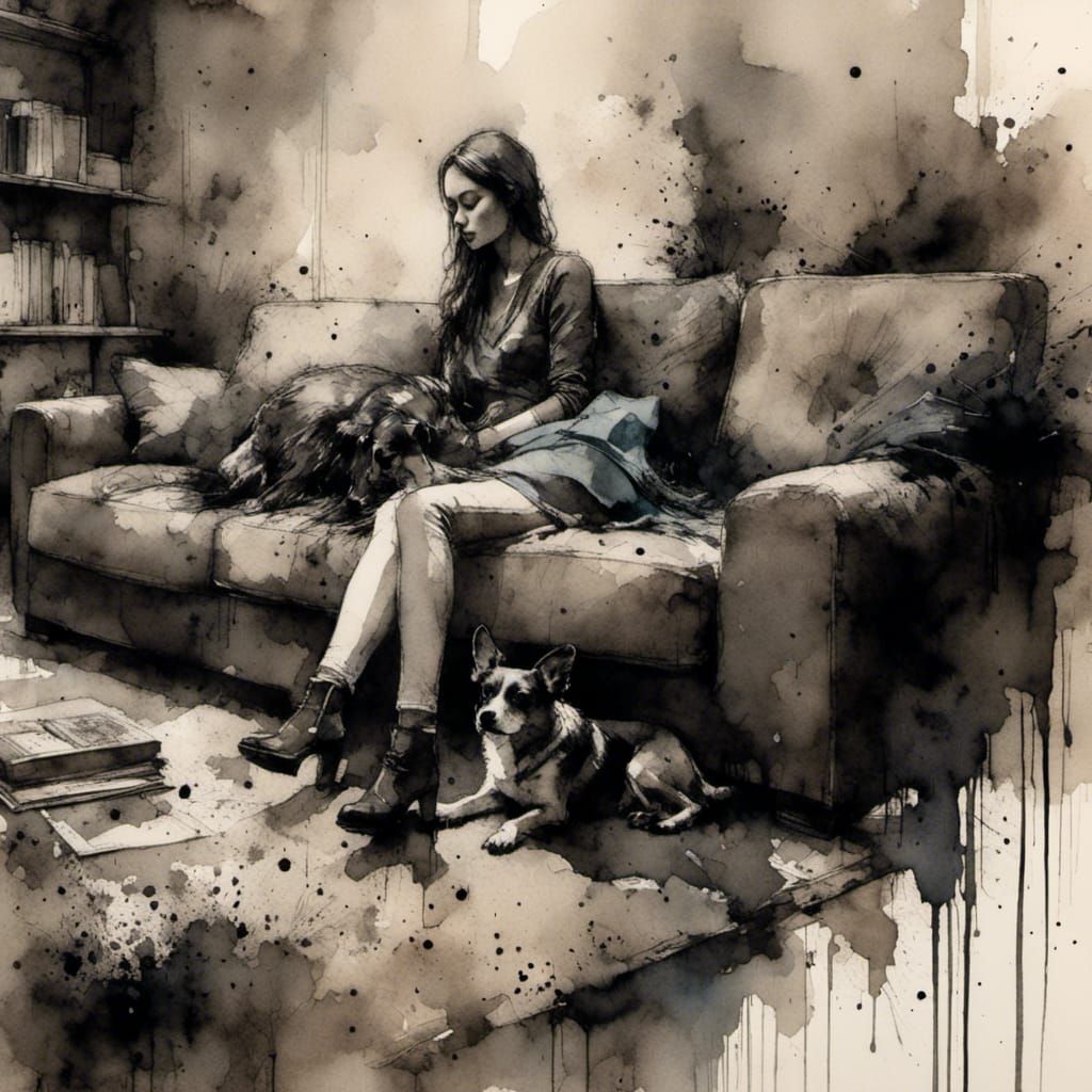 <lora:Charcoal Ink Art:1.0> 