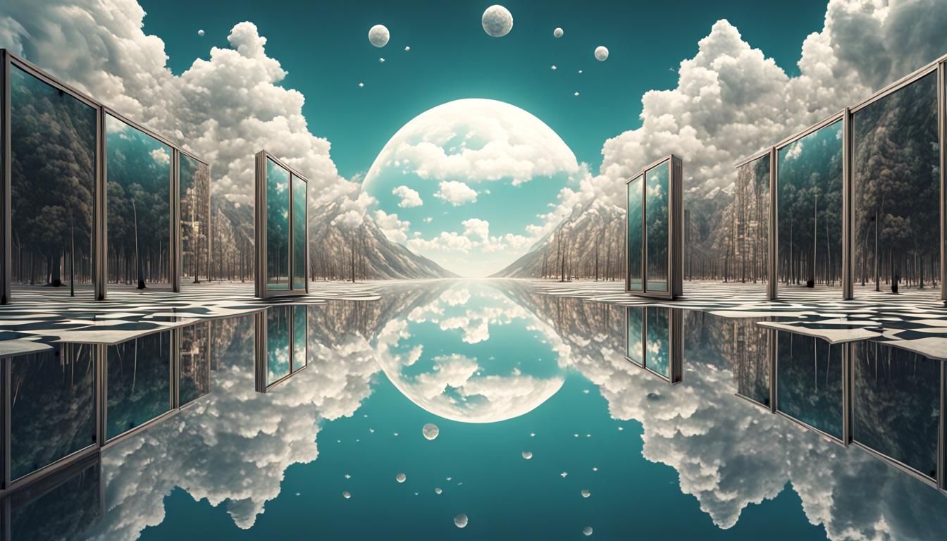 An infinite mirror reflecting my surreal dreams