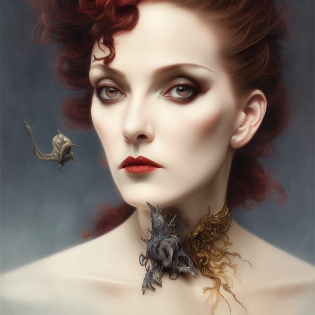 "Countess Dracula”, Intricate, Rococo, Scenic, Hyperdetailed...