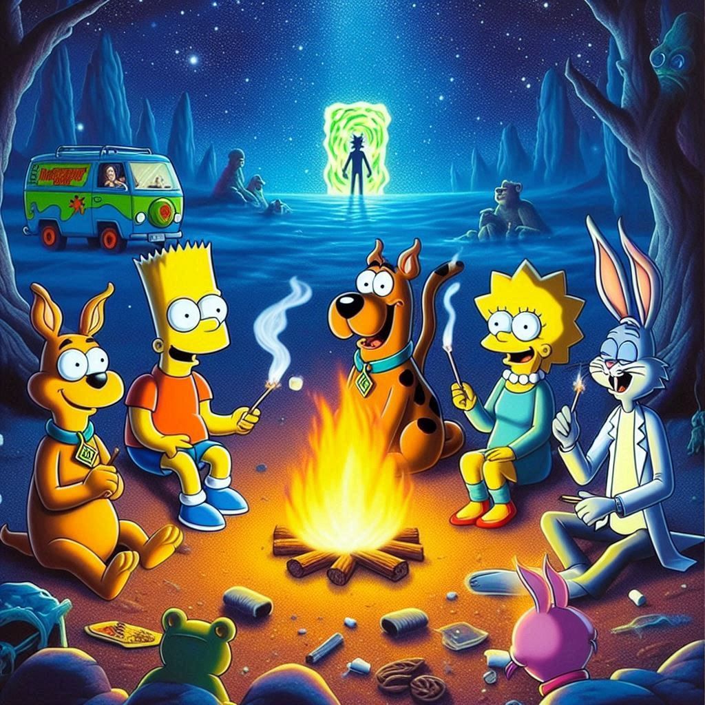 Simpsons camp fire