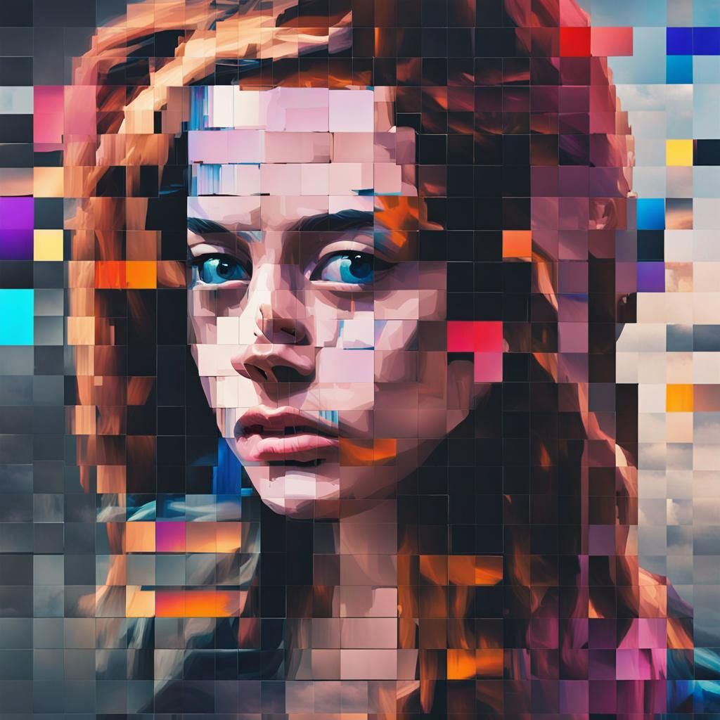 Completely Glitched like Pixillation