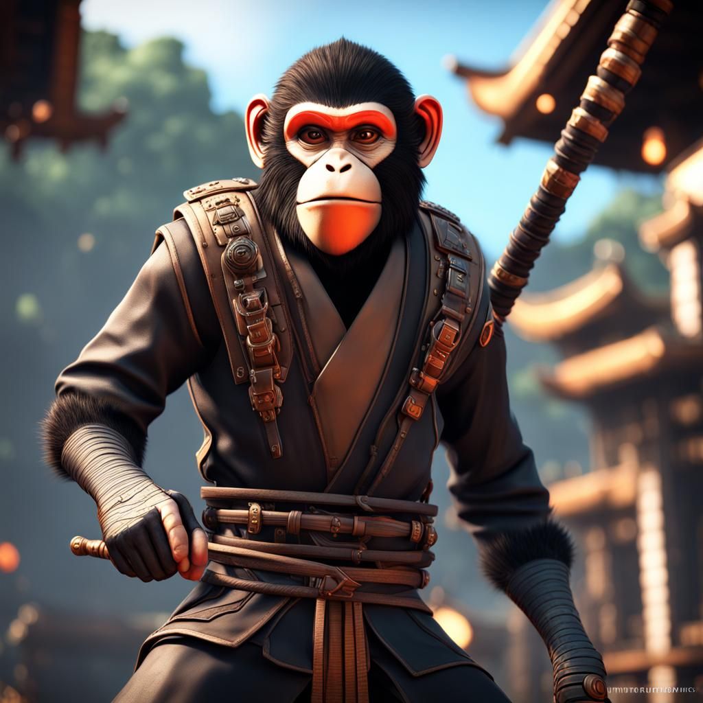 Monkey Ninja AI Generated Artwork NightCafe Creator