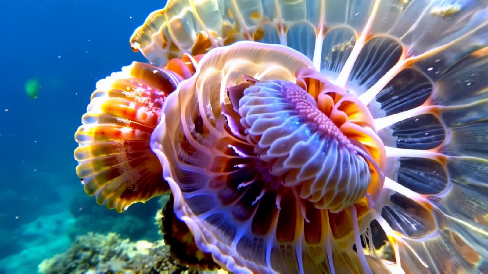 A beautiful sea mollusc