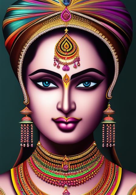 India culture artwork 3 women designed pattern designed pain...