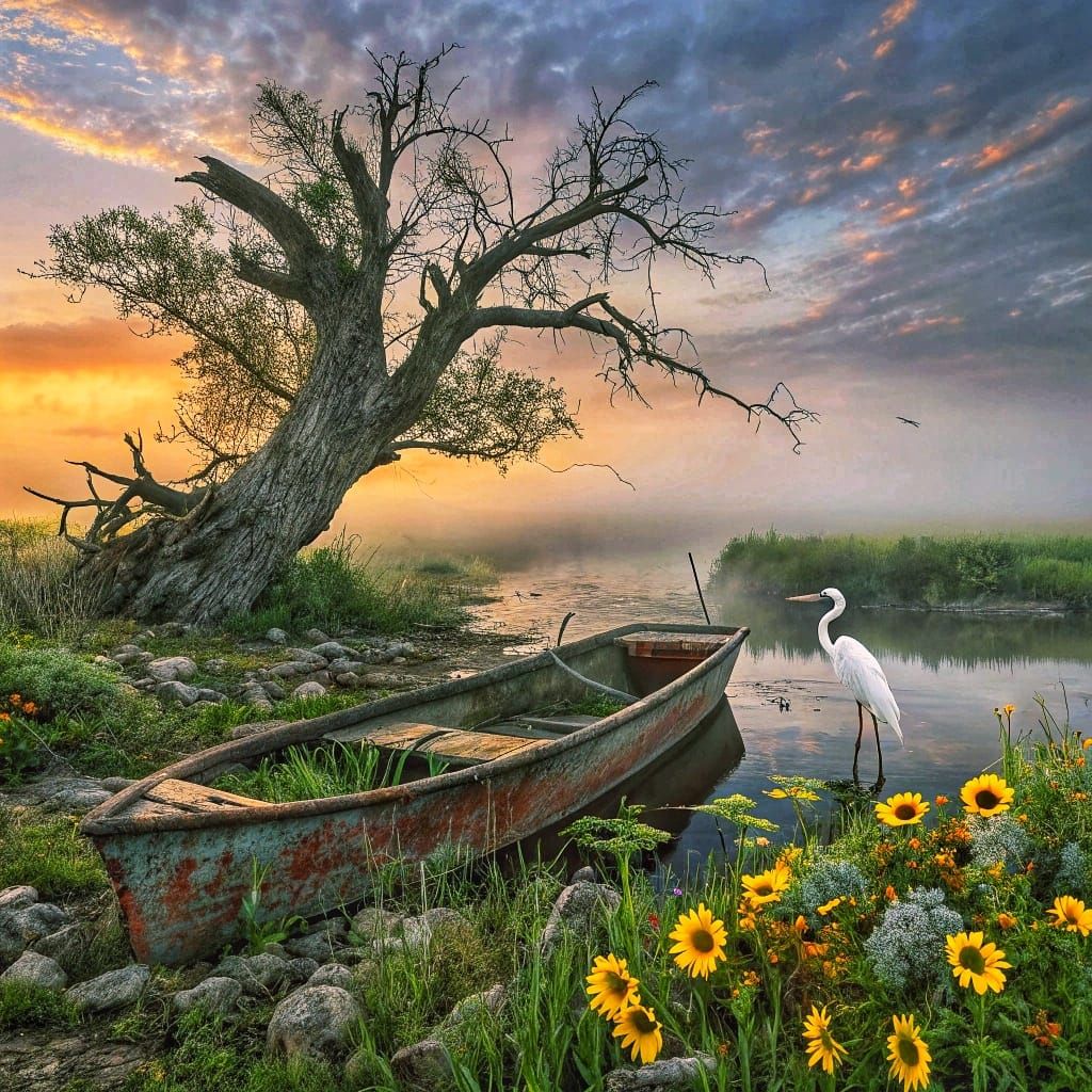 Sunset in the Lagoon