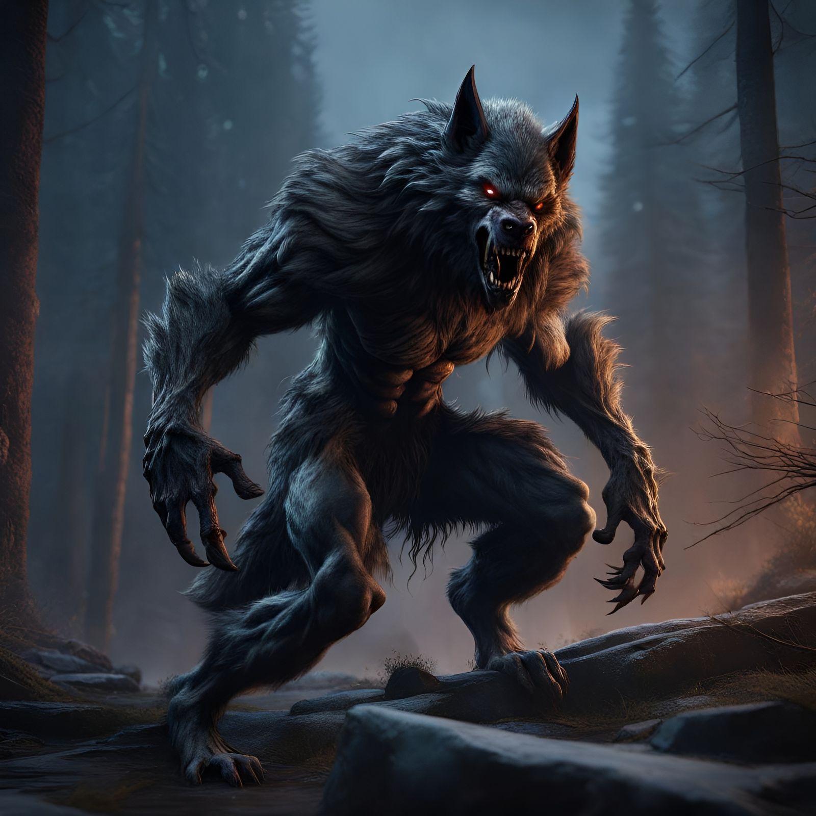 Werewolf - AI Generated Artwork - NightCafe Creator