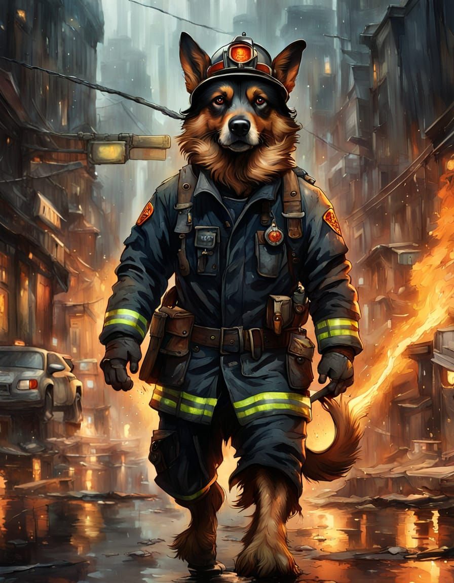 Fire Fighter  by @proofman