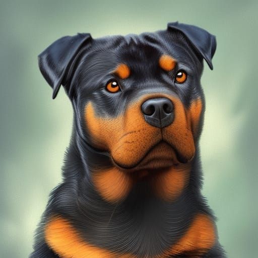 Rottweiler - AI Generated Artwork - NightCafe Creator