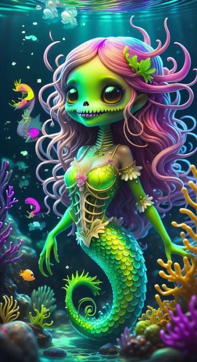 Skeleton Mermaid