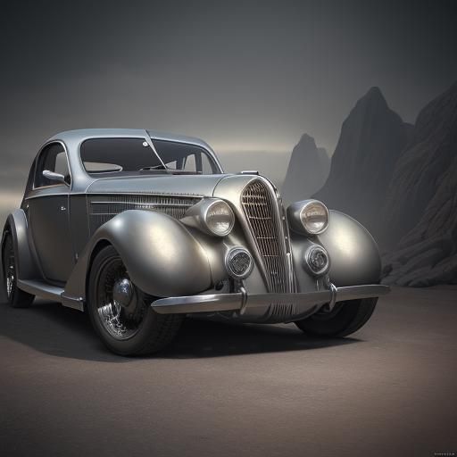 1936 silver big sport low car