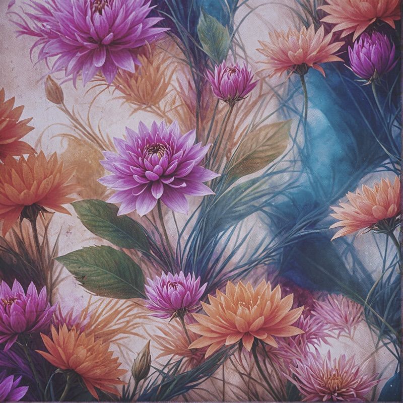 enhanced: (Abstract Modern Contemporary Fine Art Macro:2.6) Botanical Floral Double-Exposure Swirly Bokeh