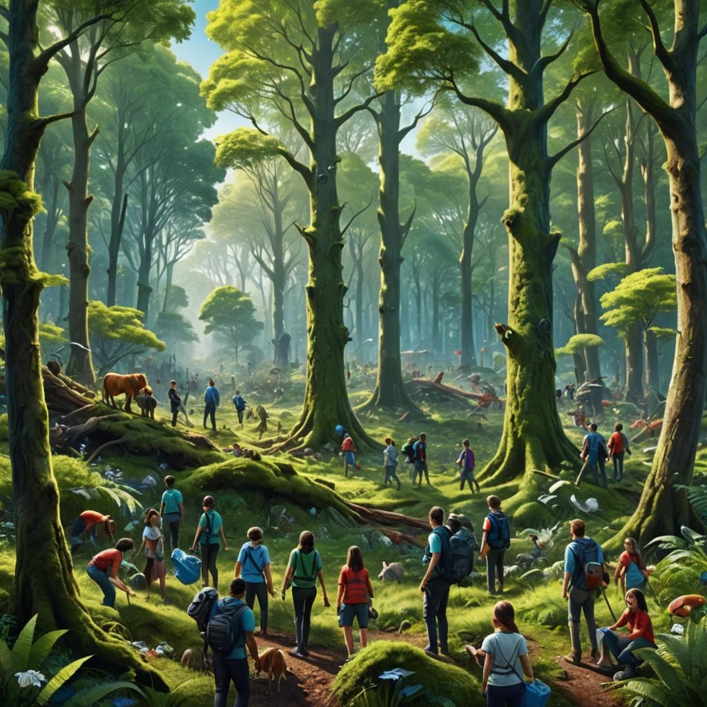 Earth Day-themed image. How about an image showing a vibrant...