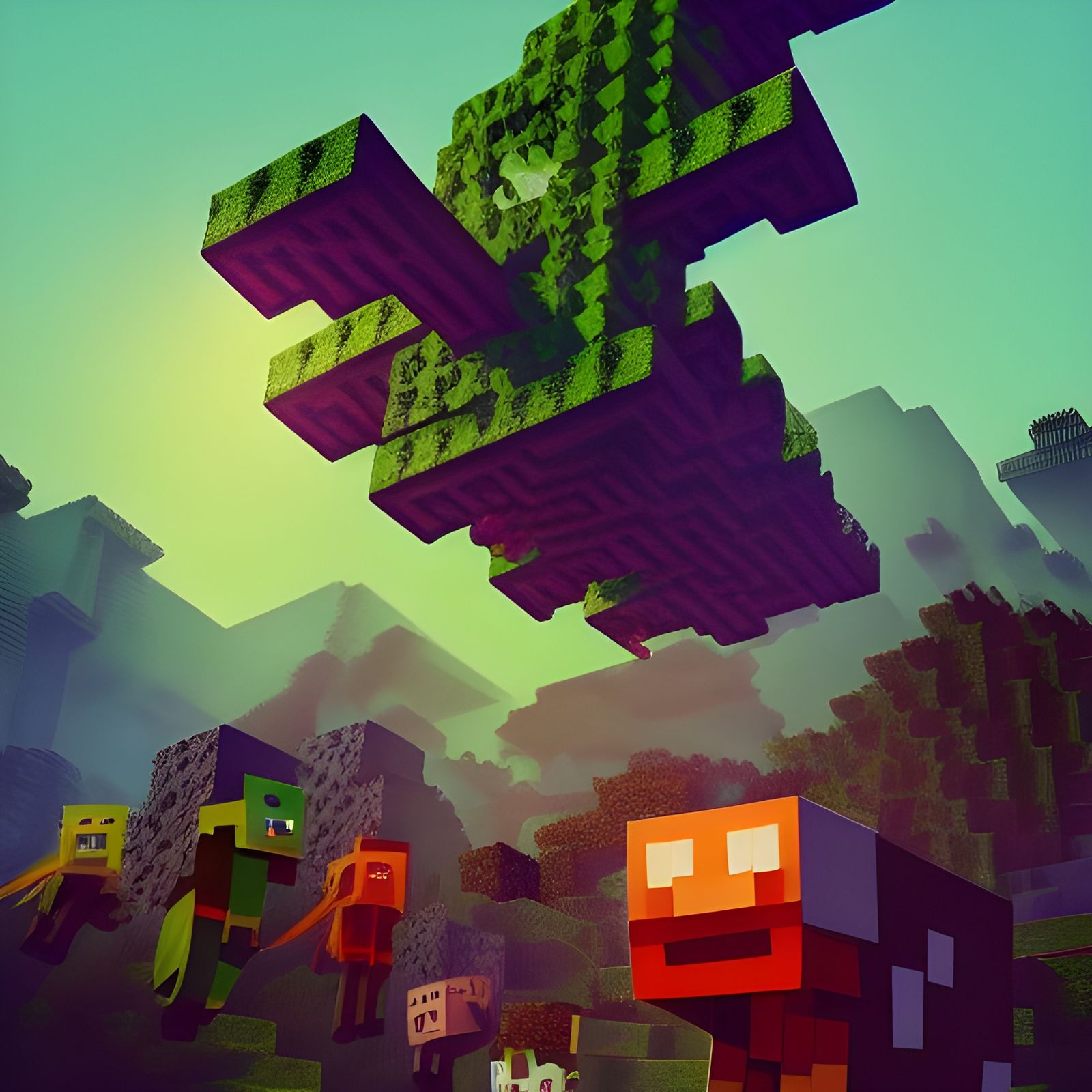 Minecraft sky maze