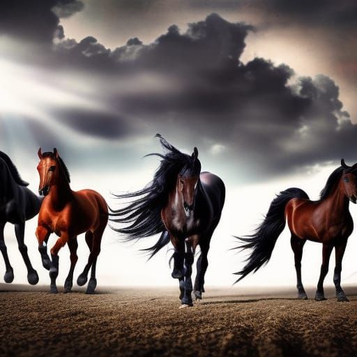 Horses - AI Generated Artwork - NightCafe Creator