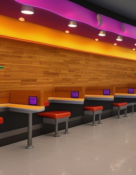 Cat sweeping the floor in a fast food restaurant Pixar, Disn...