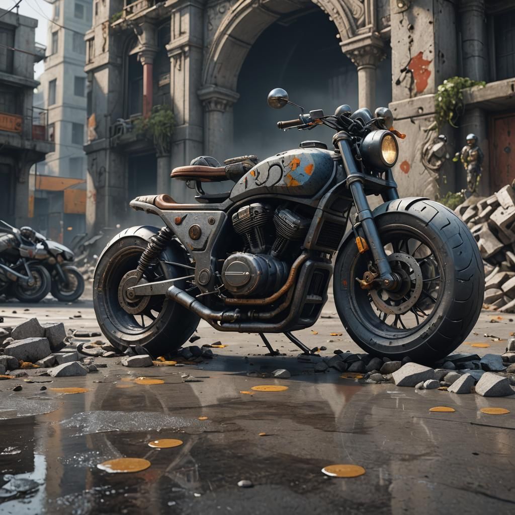 Concrete motorcycle