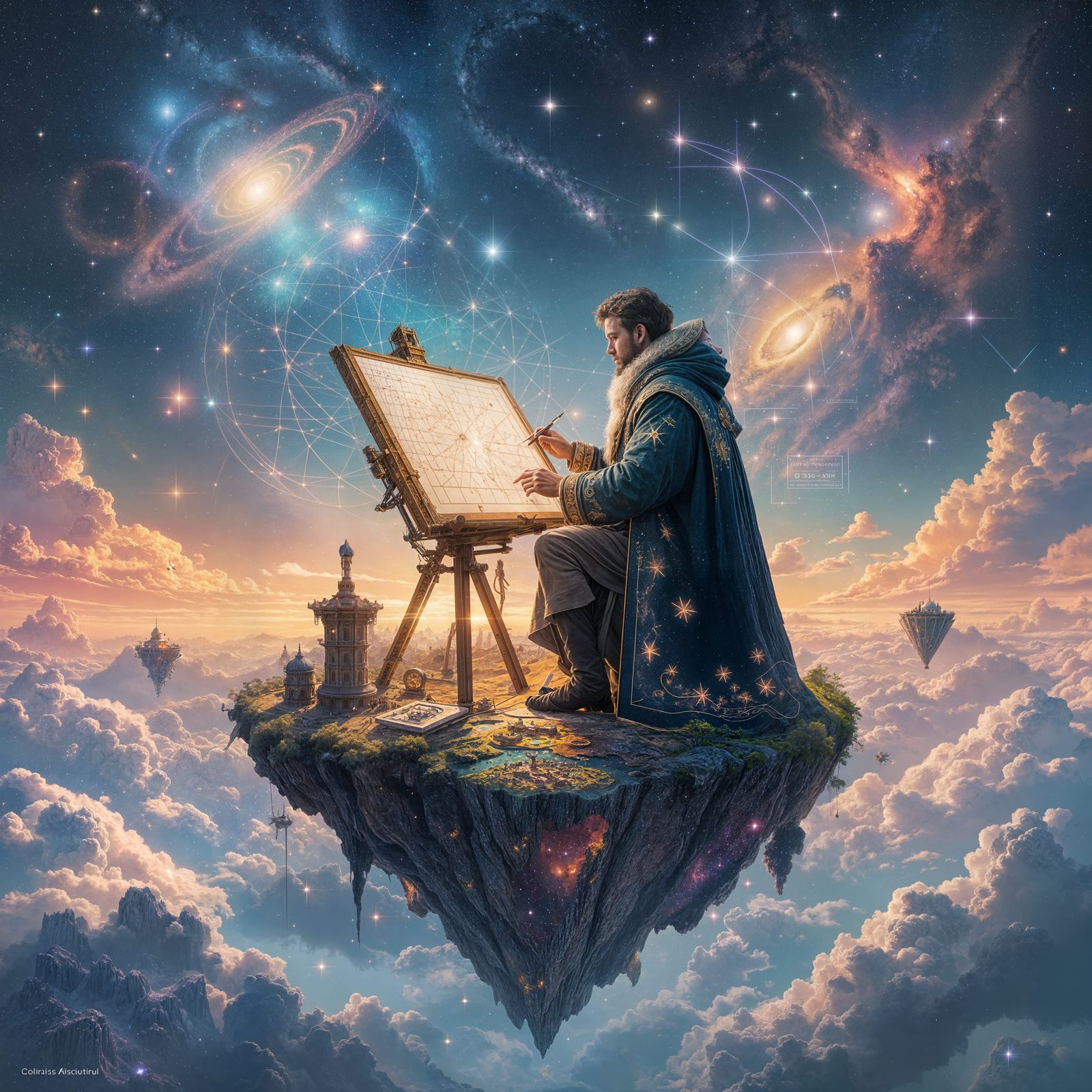 Celestial Cartographer  by @Paulo B da Silva Filho