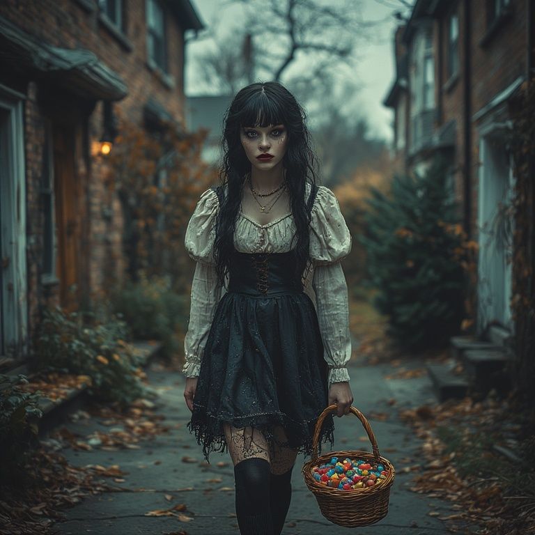 Wednesday Addams trick or treat