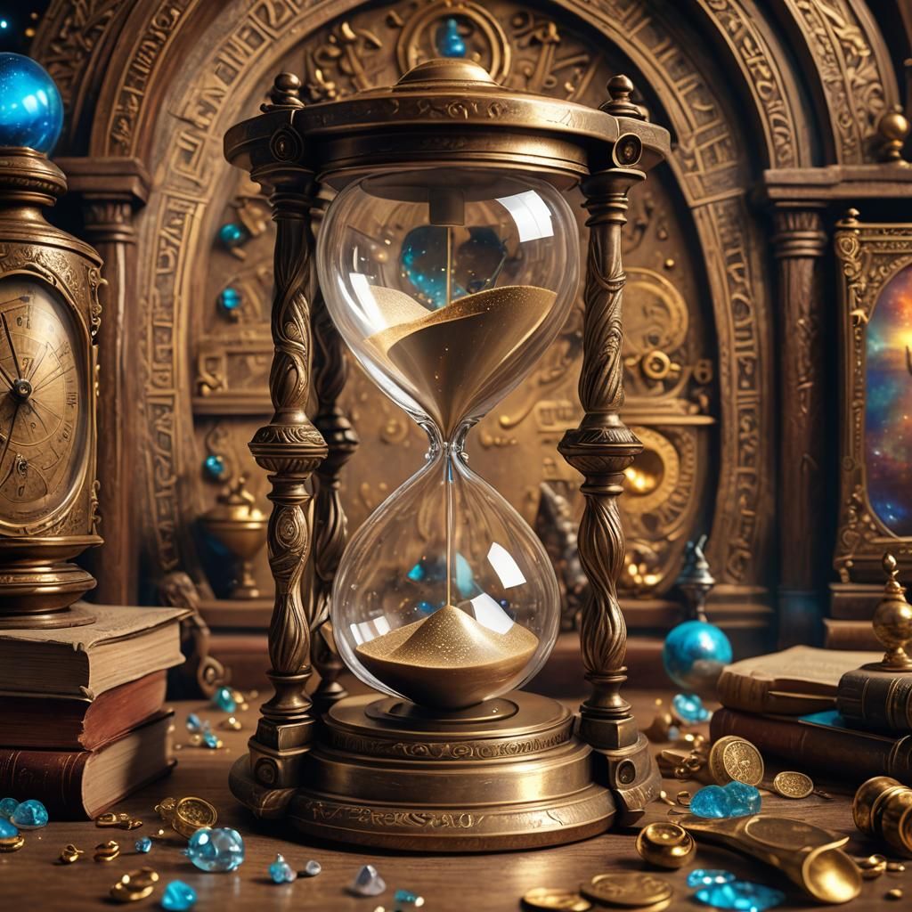 Insane elaborate antique hourglass - AI Generated Artwork - NightCafe ...