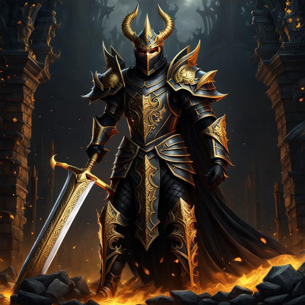 A demonic knight warrior - AI Generated Artwork - NightCafe Creator