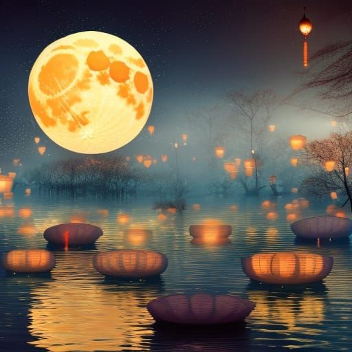 Many Glowing Lanterns