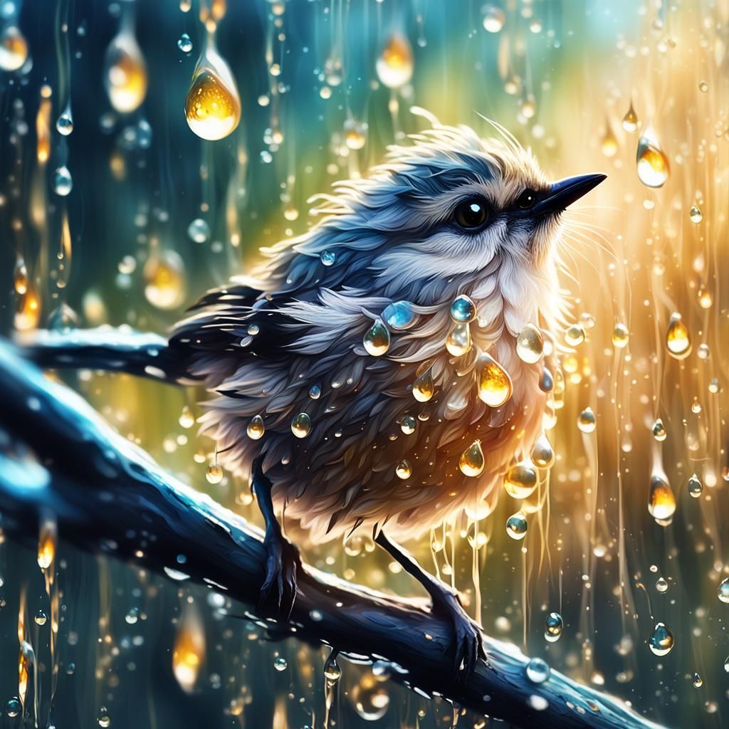 Fluffy little bird  by @Lolof