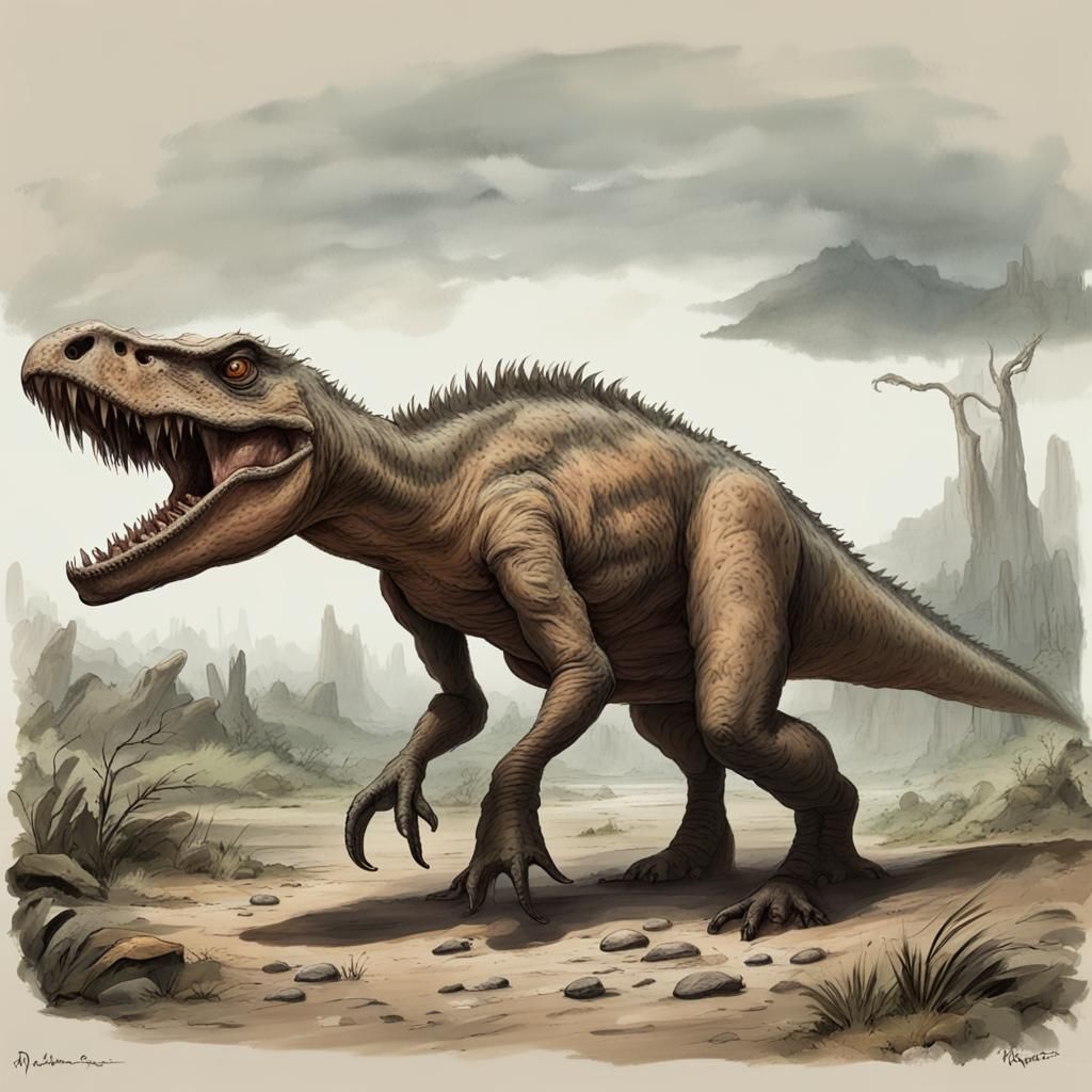 Prehistoric creature  by @Andrachiel