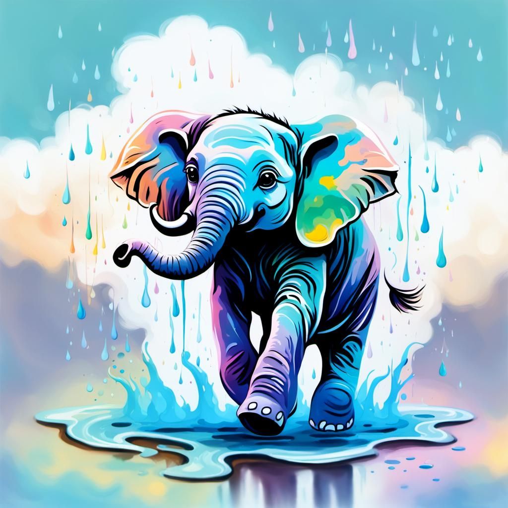 Puddle elephant