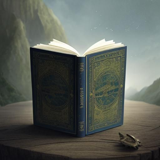 A book. Traveling through the time. Fantasy. Optical illusio...