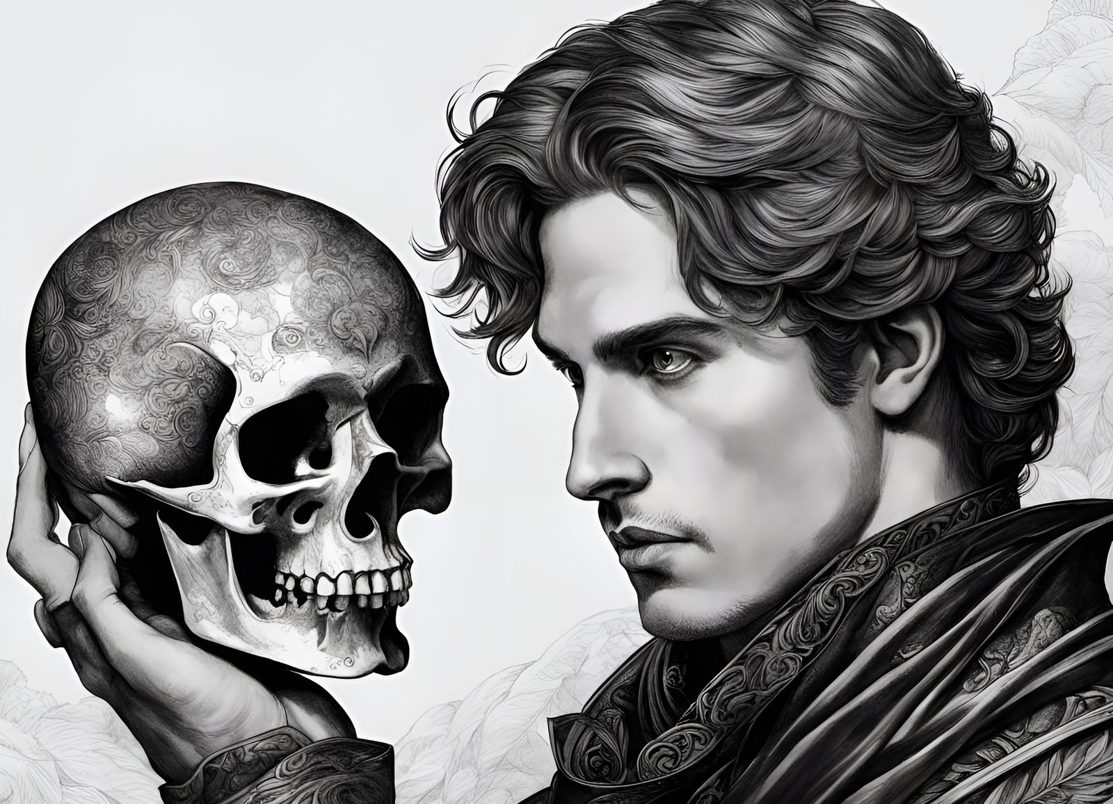 Hamlet and Yorick AI Generated Artwork NightCafe Creator