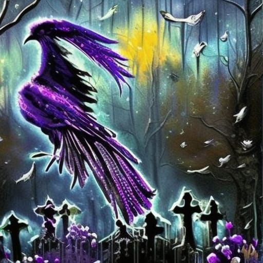 Purple Cemetery Bird