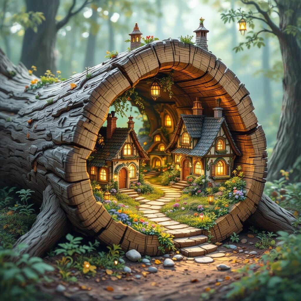 A woodland dream carved in quiet glow  by @Debbie