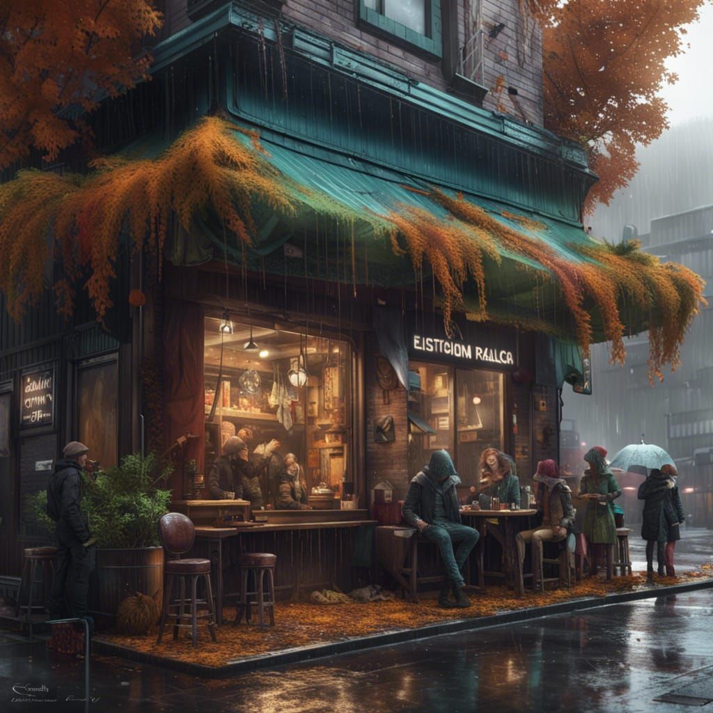 Bordertown coffee shop AI Generated Artwork NightCafe Creator