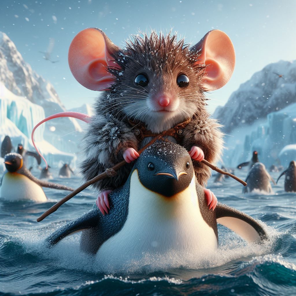 Wee little penguin riders