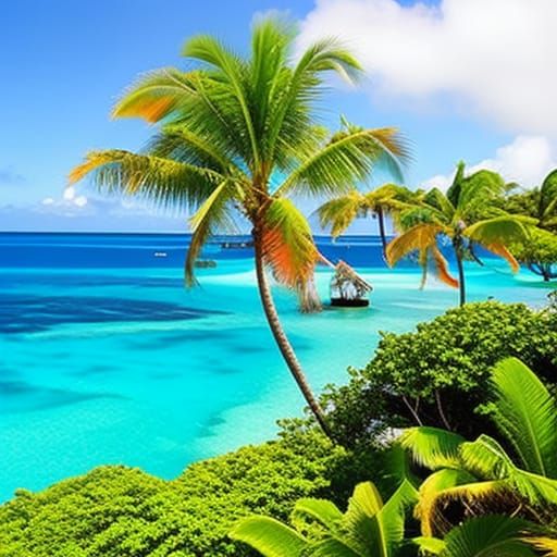 Magical tropical island