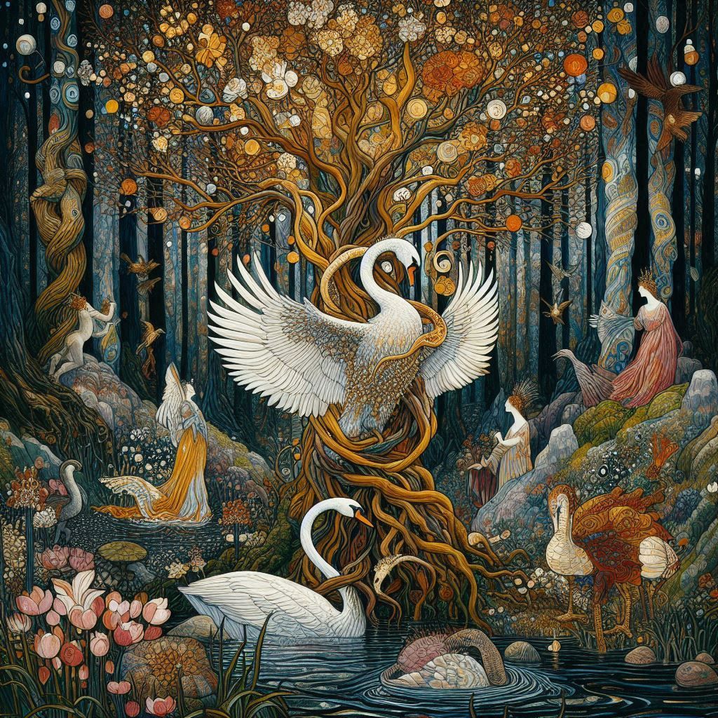 Zeus fell in love with Leda