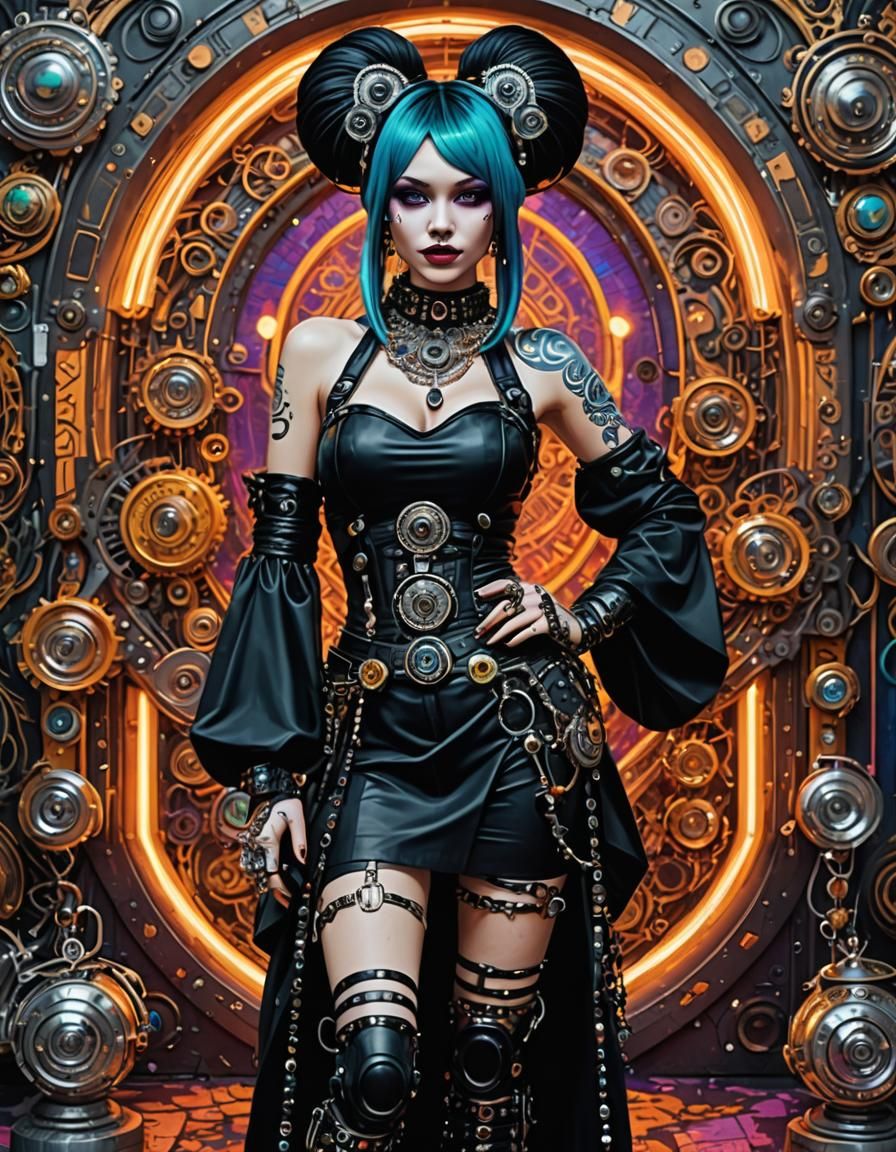 Psychedelic Cybergoth Steampunk ♠️
