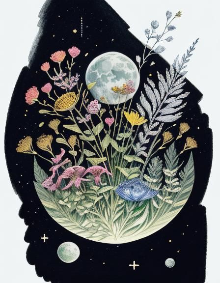 City on the Moon: Botanical Illustration
