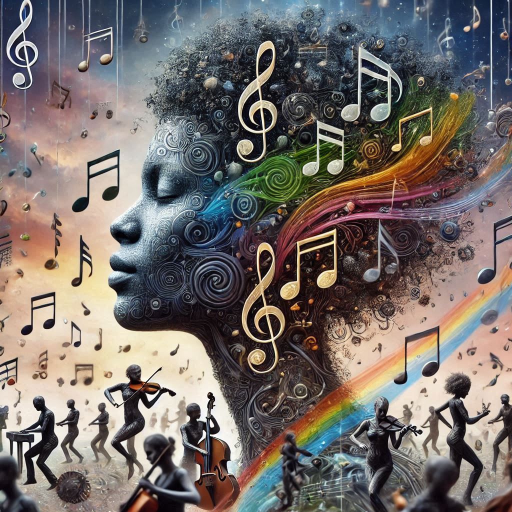 humans are individual notes in a symphony of joy