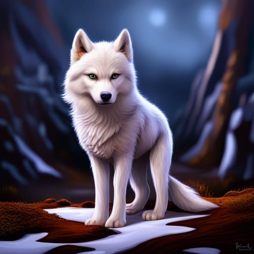 Cute Ice Pup - AI Generated Artwork - NightCafe Creator