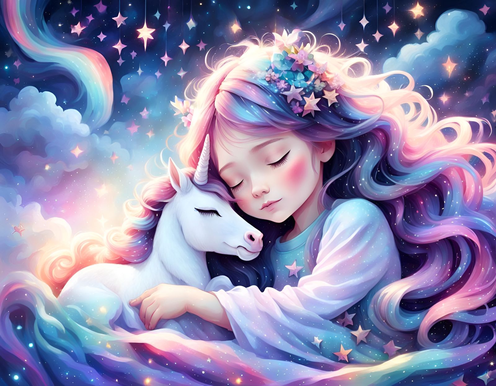 Unicorn Naptime  by @Rosie