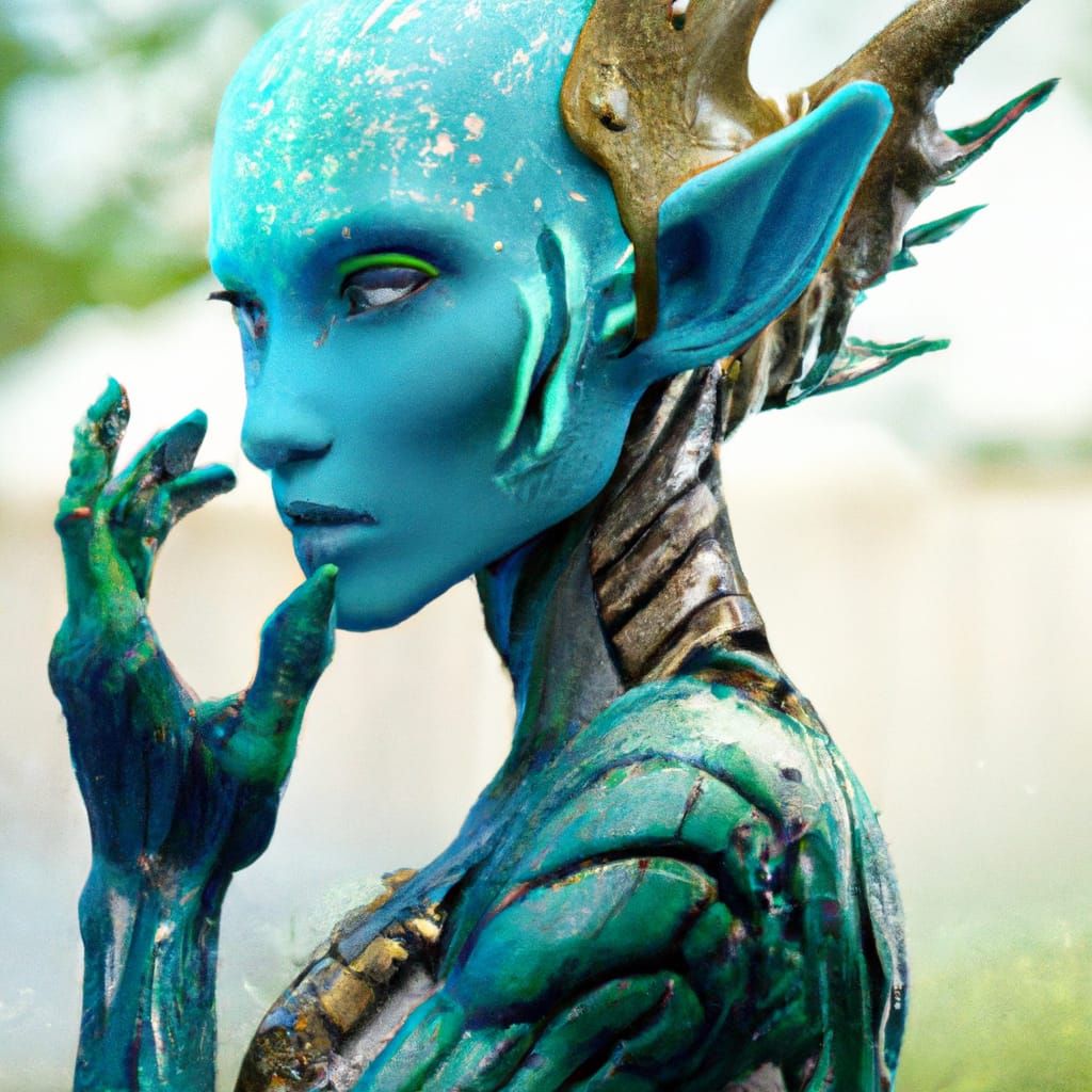 beautiful Neytiri from avatar in a jacuzzi blue skin avatar ...