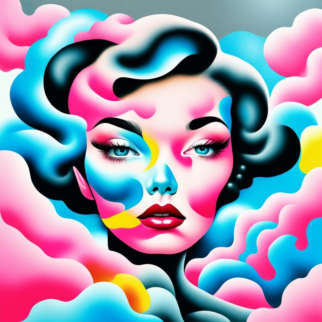 Watercolor Collage Ink 💠 Clean Academic Style ✖ Grainy Shut