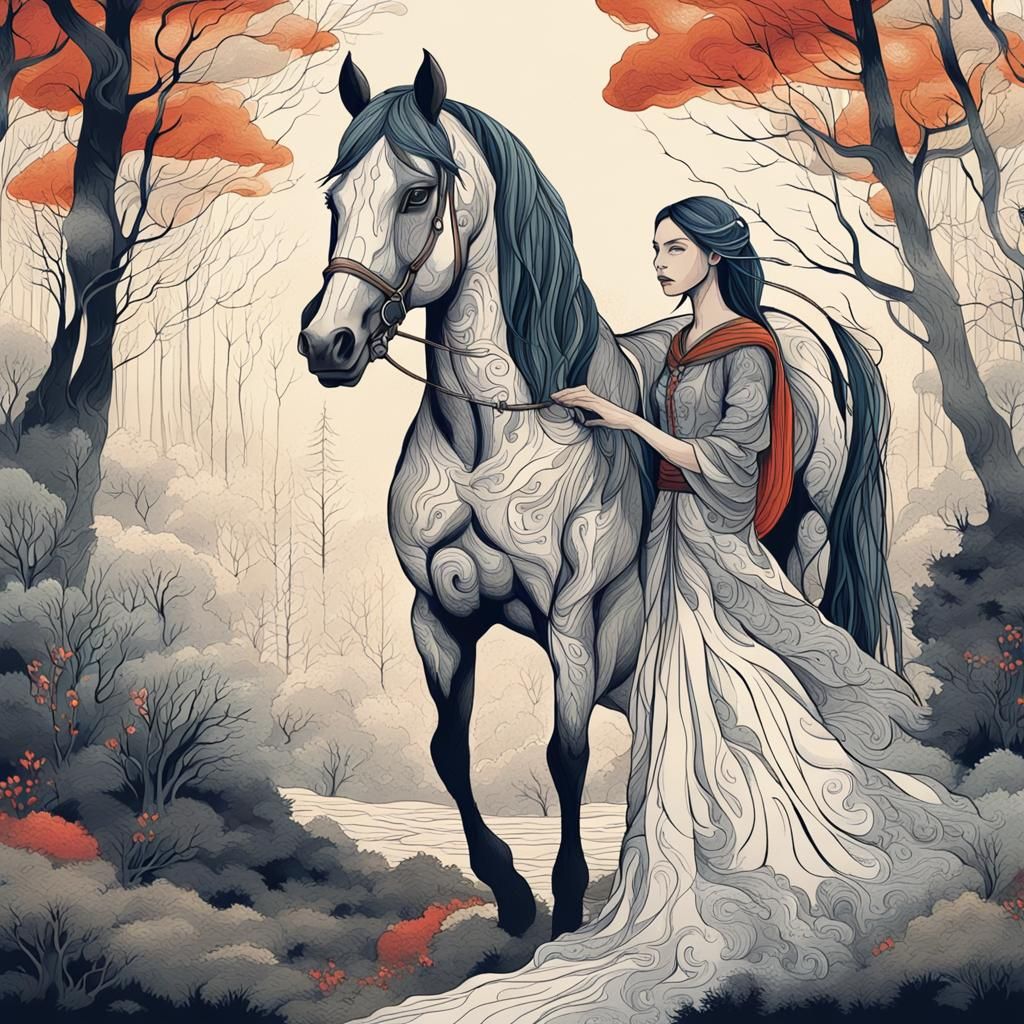 woman with horse