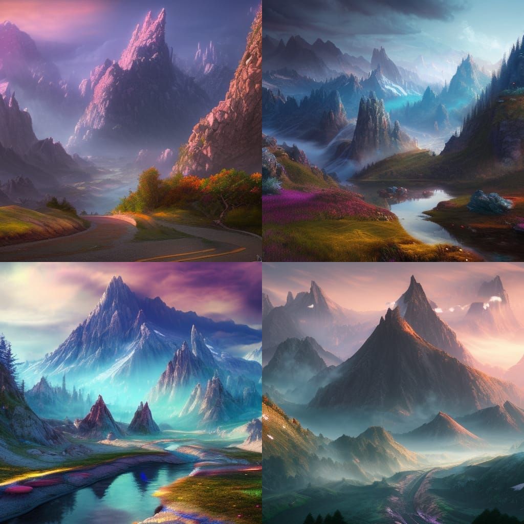 Fantasy mountains