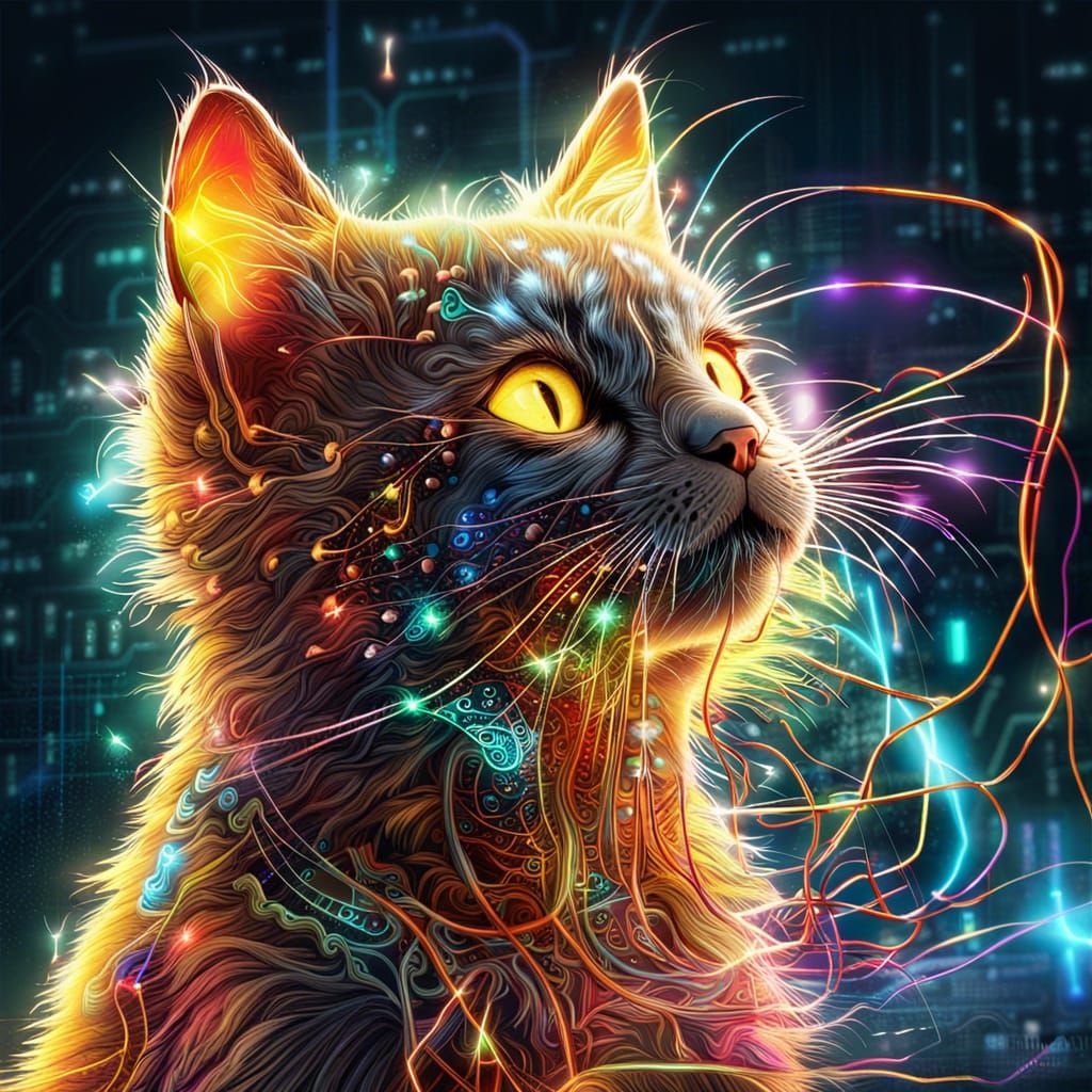 Cat of the Future  by @Ellie_Valkyrie