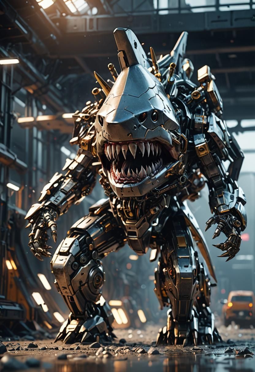 The shark has scars